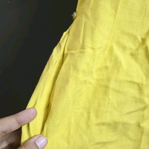 Golden Yellow Cotton Kurta