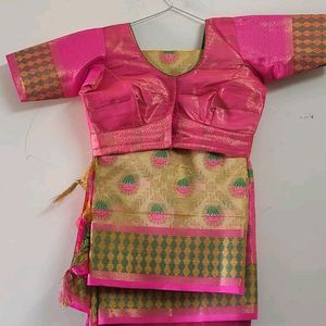 Saree With Stitched Blouse