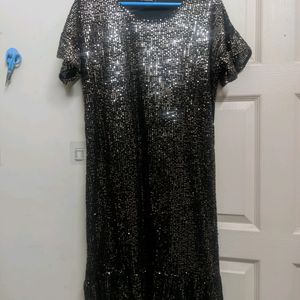 Sequins Black Dress