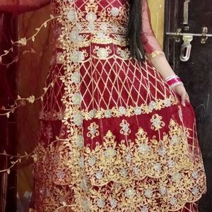 Bridal Heavy Peplum Lehanga Pakistani Dress