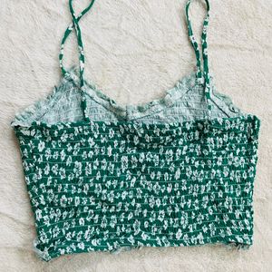 Women Sea Green Floral Top