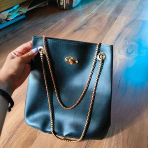 A Black Leather Bag