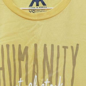 150 offer price Yellow pure cotton tshirt