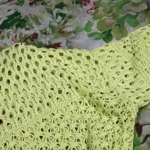 Neon Green Crochet Top