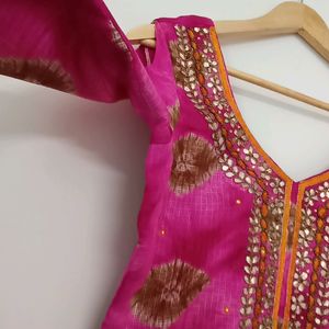 Pink 💗Kurti & Dupatta Set (Women)