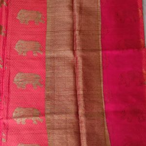 Elephant Printed Beautiful Saree Totally New