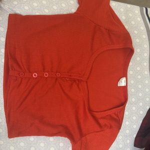 Fiery red crop top