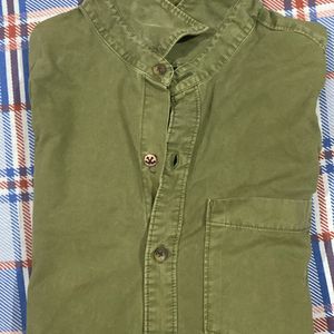 WROGN OLIVE DENIM SHIRT