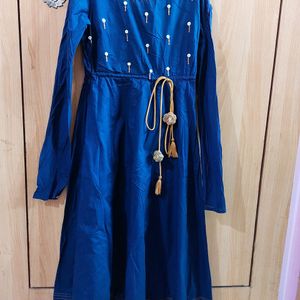 Women Blue Anarkali Kurta