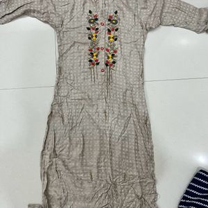 Heavy Work Kurti - Size Medium