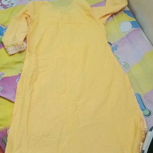 Yellow Thread Work Kurta