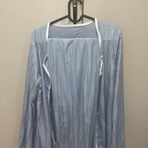 Pinstripe VictoriaSecret Insp Pastel Blu Nightsuit