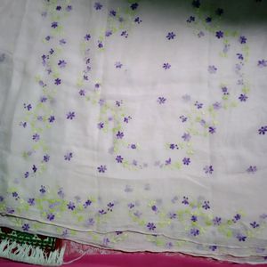 Embroidered Cotton Saree