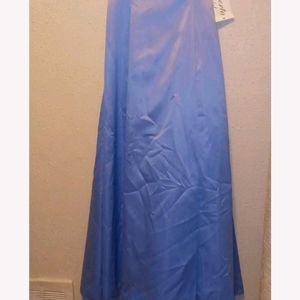 Long Tube Princess Blue Dress Urbanic