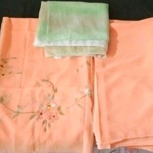 3piece semi fancy fluorescent peach suit unstitche