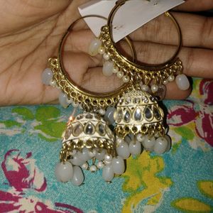 Golden  Yellow Jhumka Earrings