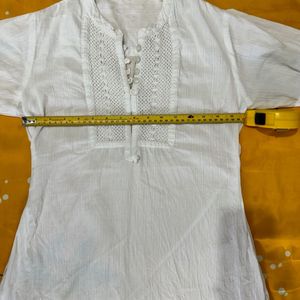 White Short Kurta For Women