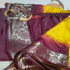 Banarasi Silk Saree With Ombre Effect