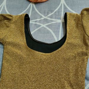 Gold Shimmery Readymade Blouse