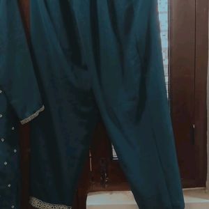 Dark Green Suit Set With Dupatta