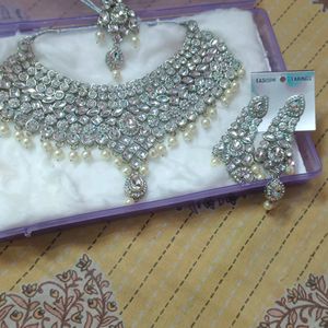 Fancy Jewellery, Party Wear Jewellery, Set , Neckl