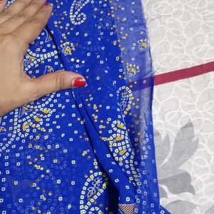 Dark Blue 🔵 Silk Simple Saree