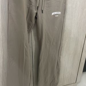 Beige Straight Joggers For Women