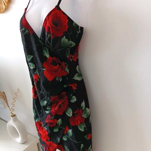 Mind Code Rose Print Dress From USA