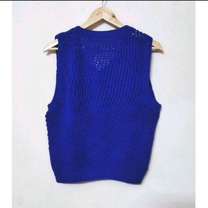 Royal Blue 💙 Crochet 🧶 Handmade pullover sweater