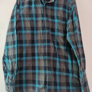 Blue Checked Shirt For Men