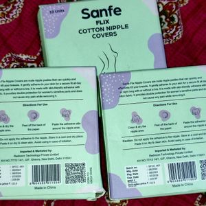 Combo of 3 Sanfe Flix Cotton Nipple Covers