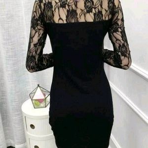 Price Drop Korean black Midi Bodycon Dress🌸💕