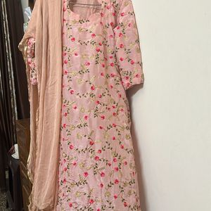 Aupada Silk Suit Nude Peachy Shade