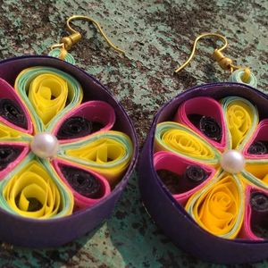 Quilling Paper Earrings 🌸