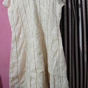 Cream Coloured Cotton Anarkali Kurta