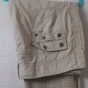 3/4rth Trousers Cream Color