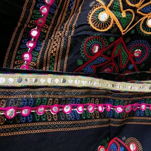 Black embroidery dupatta