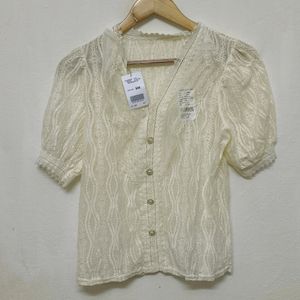 Trendy New Cream Top For Women