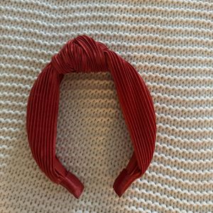 Orange Pleated Hairband