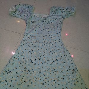 ()women's fit and flare blue dress<3