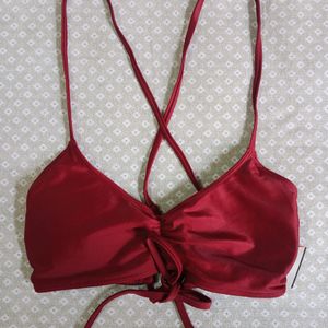 Cherry Red Cris Cross Inner  Bra