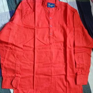 Kurta Style Shirt Bhagwa/Ornage