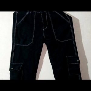 Black Cargo Jeans