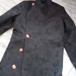 2 Black Colour Designer Sherwani