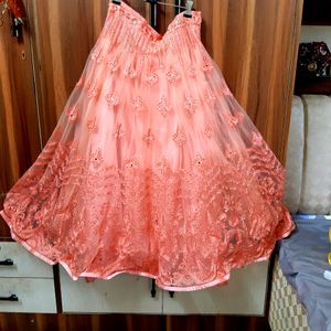 PINK HEAVY EMBROIDERED LEHENGA