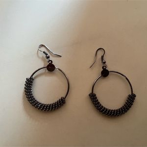 Oxidised Hoop Earrings