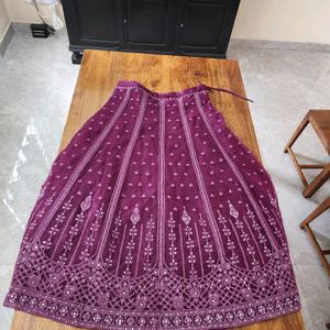 Stunning Wine Purple Lengha Choli XXL