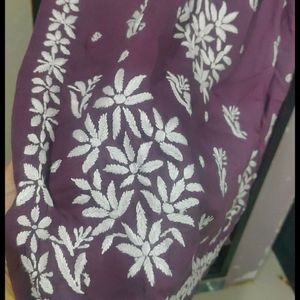 Beautiful CLR Handwork Lucknowi Kurti