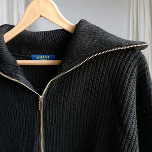 Black Zipup Sweater