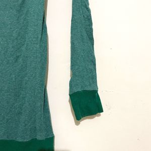 High Neck Green Dress By Curator